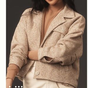 Pilcro Herringbone Cocoon Shacket